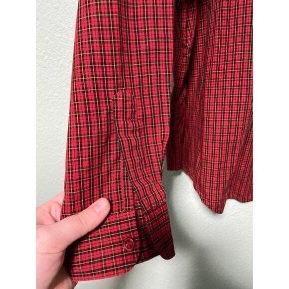 Vintage Karen Scott Back To School Women's Long Sleeve Plaid Button Up Shirt‎ L - Picture 6 of 9